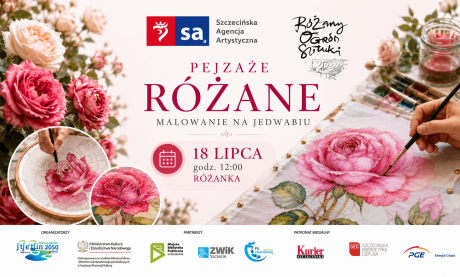 Pejzaże różane – malowanie na jedwabiu